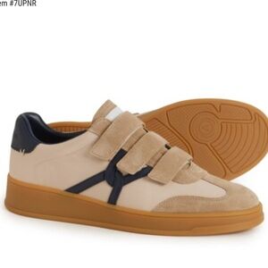 Veronica Beard Beige and Navy Sneakers
